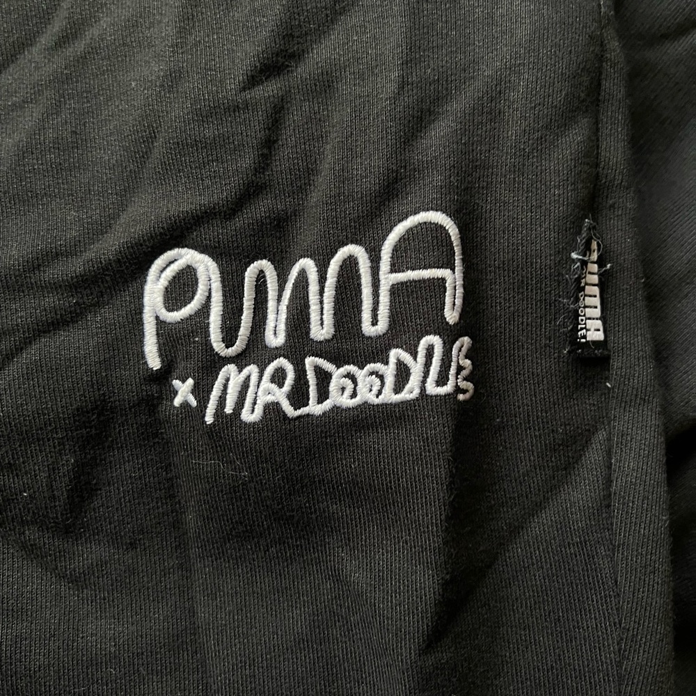 PUMA Mens Pants | x MR. DOODLE Sweatpants Puma Black - Picture 2 of 7